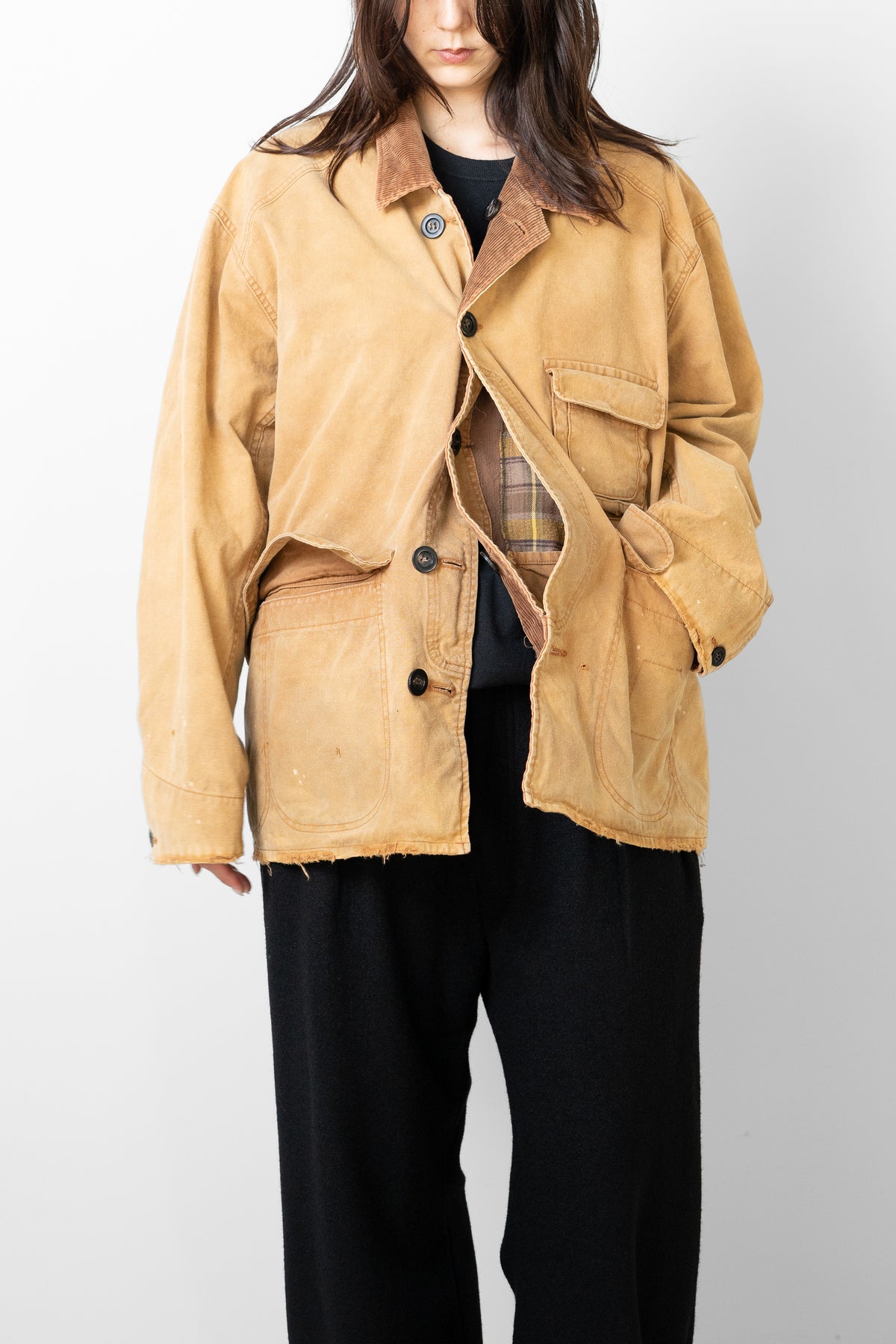 ANCELLM / REVERSIBLE WORK JACKET "CAMEL"