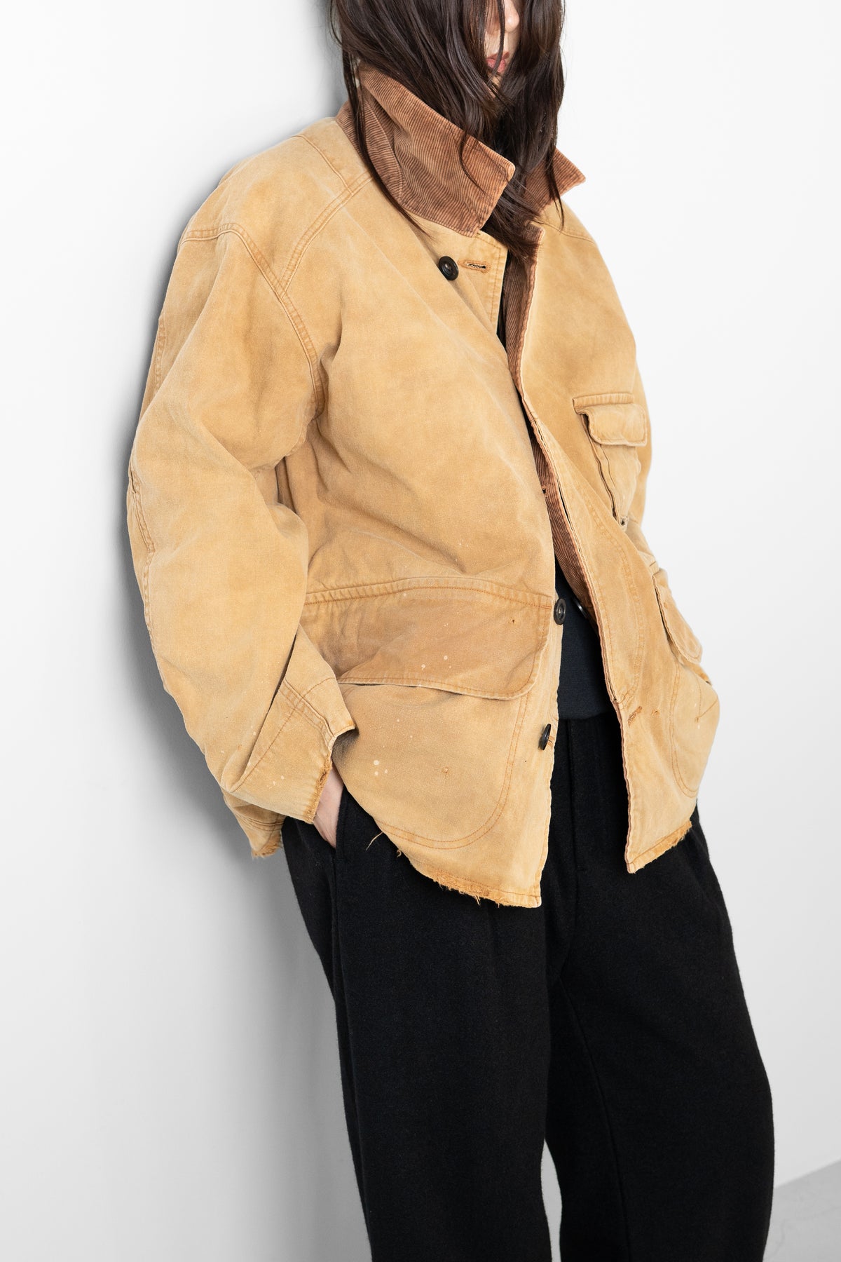 ANCELLM / REVERSIBLE WORK JACKET "CAMEL"