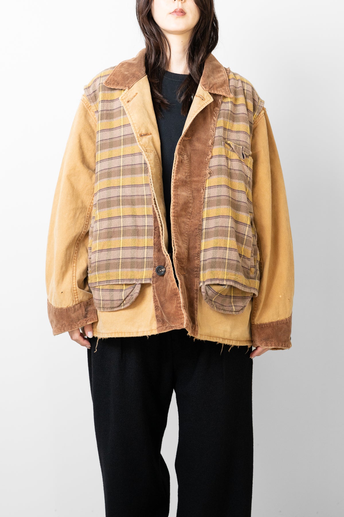 ANCELLM / REVERSIBLE WORK JACKET "CAMEL"