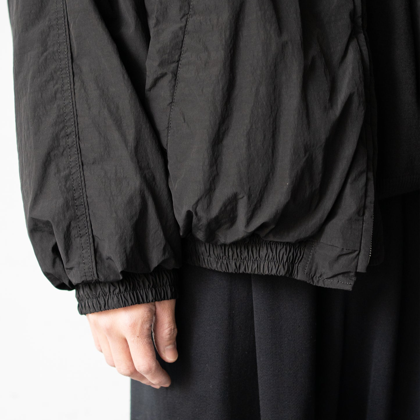 ssstein/ WINDPROOF NYLON PADDED JACKET "BLACK"