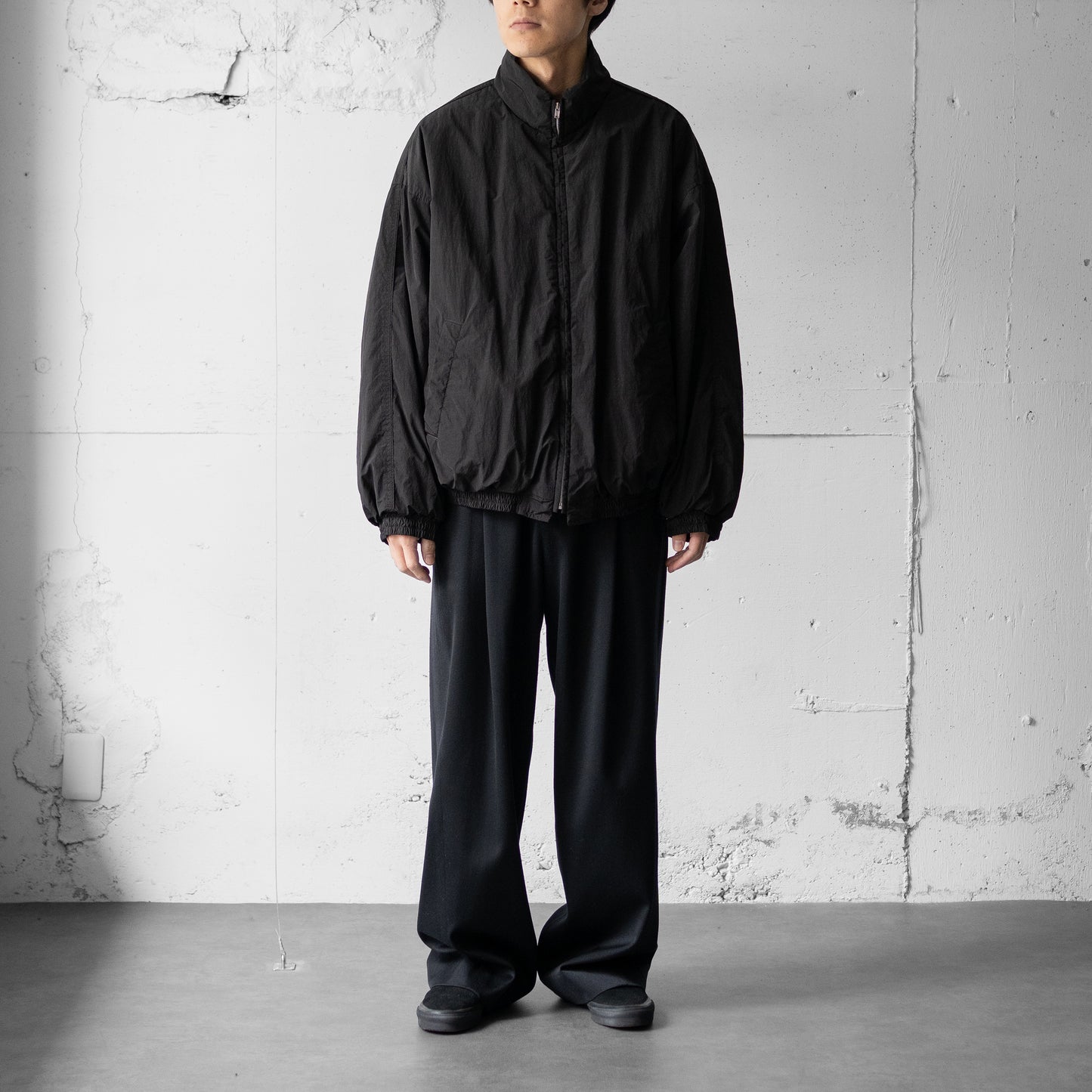 ssstein/ WINDPROOF NYLON PADDED JACKET "BLACK"