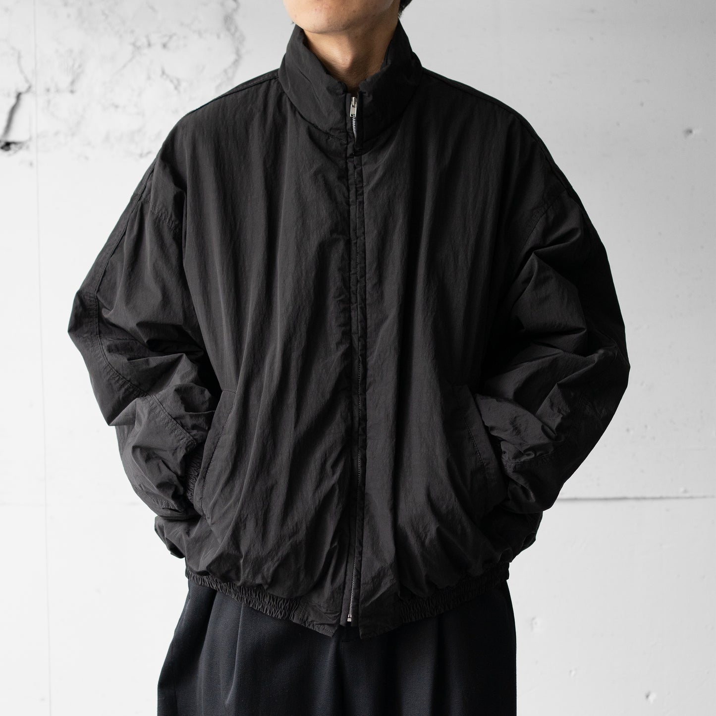 ssstein/ WINDPROOF NYLON PADDED JACKET "BLACK"