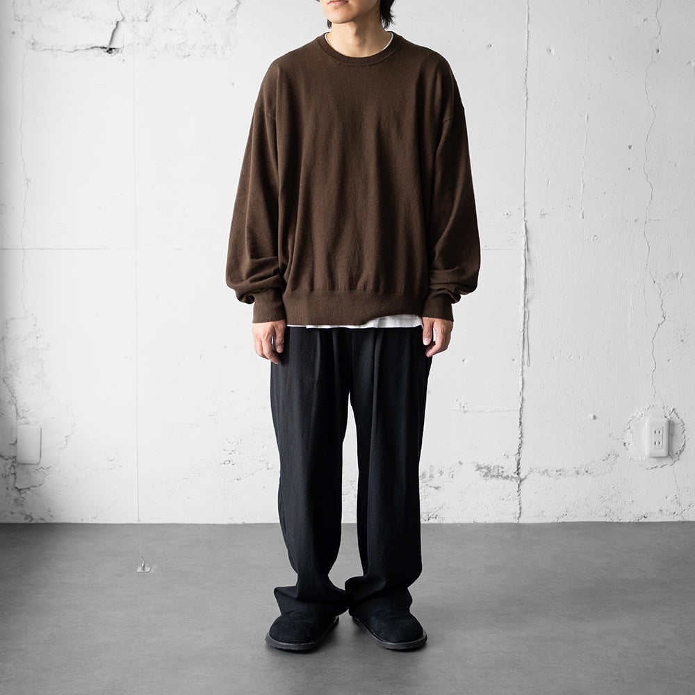 Afiit / COTTON CASHMERE KNIT L/S "BRN"