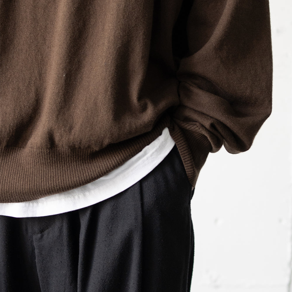 Afiit / COTTON CASHMERE KNIT L/S "BRN"