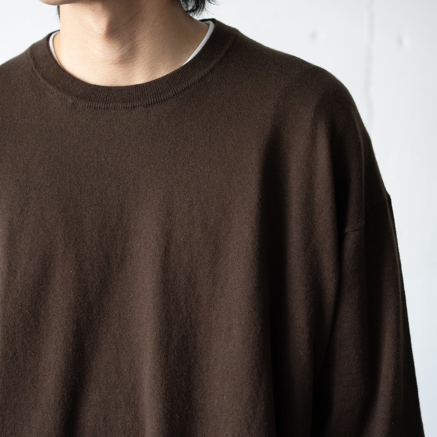 Afiit / COTTON CASHMERE KNIT L/S "BRN"