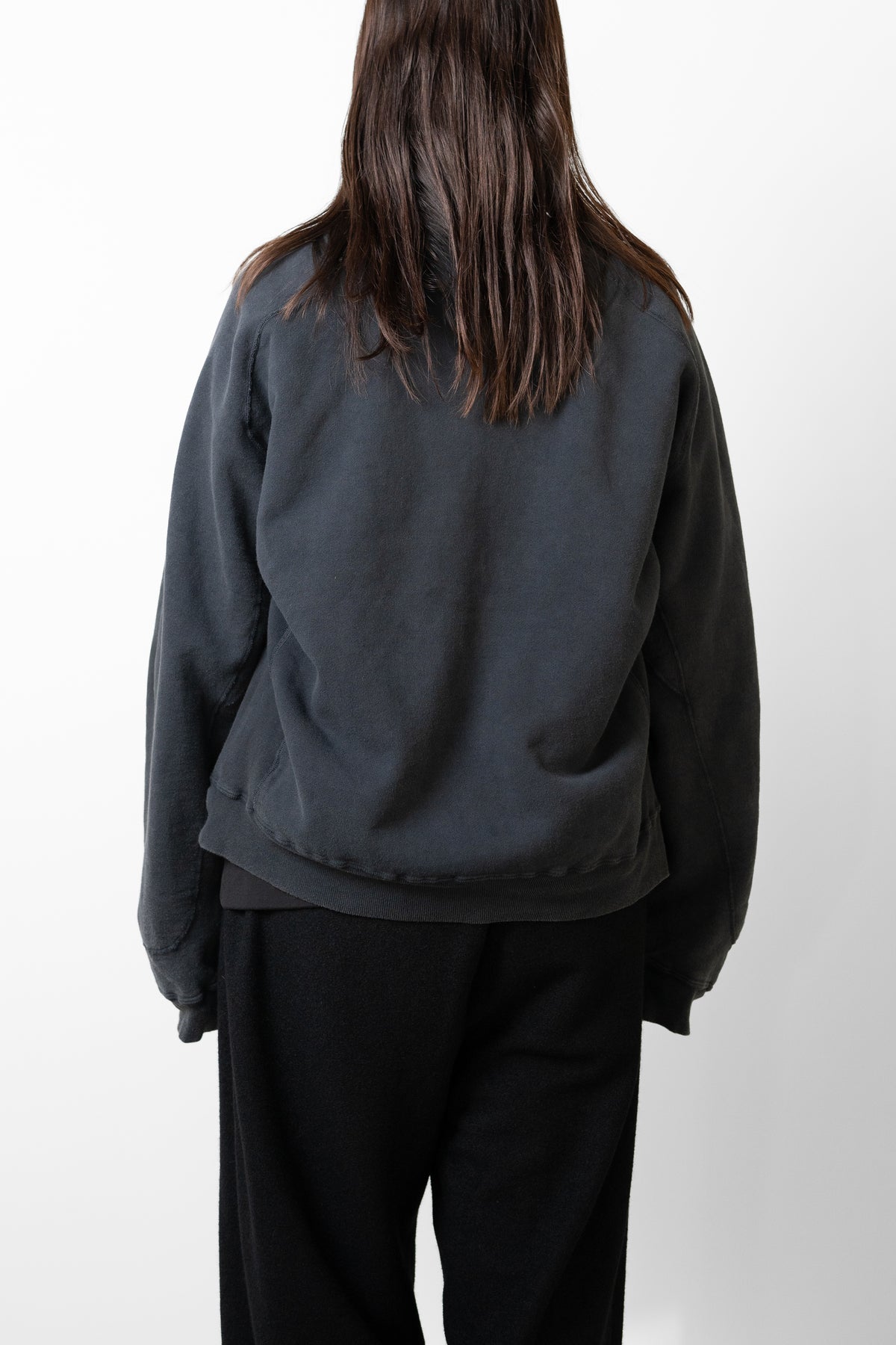 ANCELLM / FLEECE-LINED SWEAT VERSITY SHIRT "BLACK"