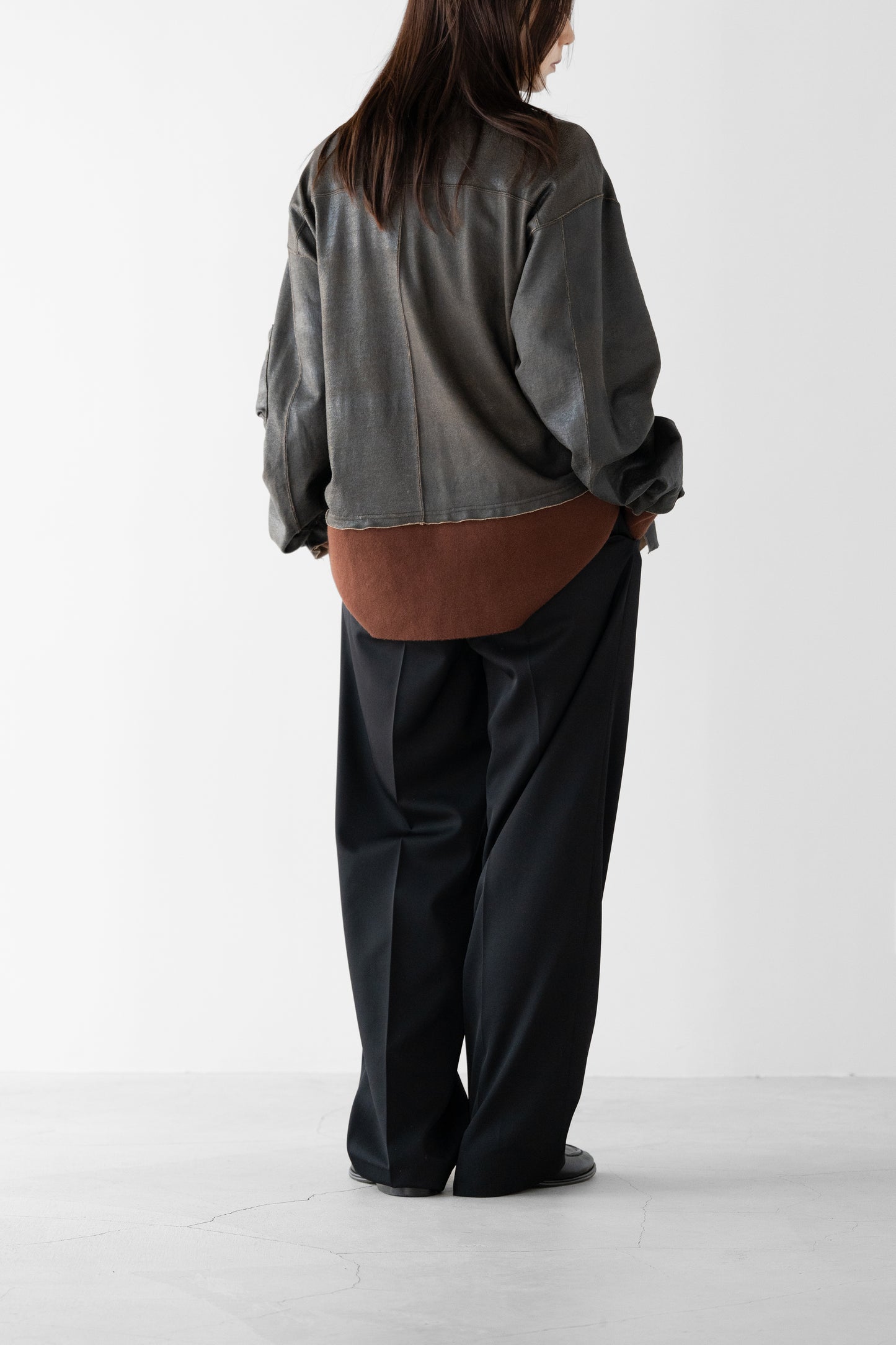 ANTHEM A/ CRACK TERRY MILITARY BLOUSON "Brown"