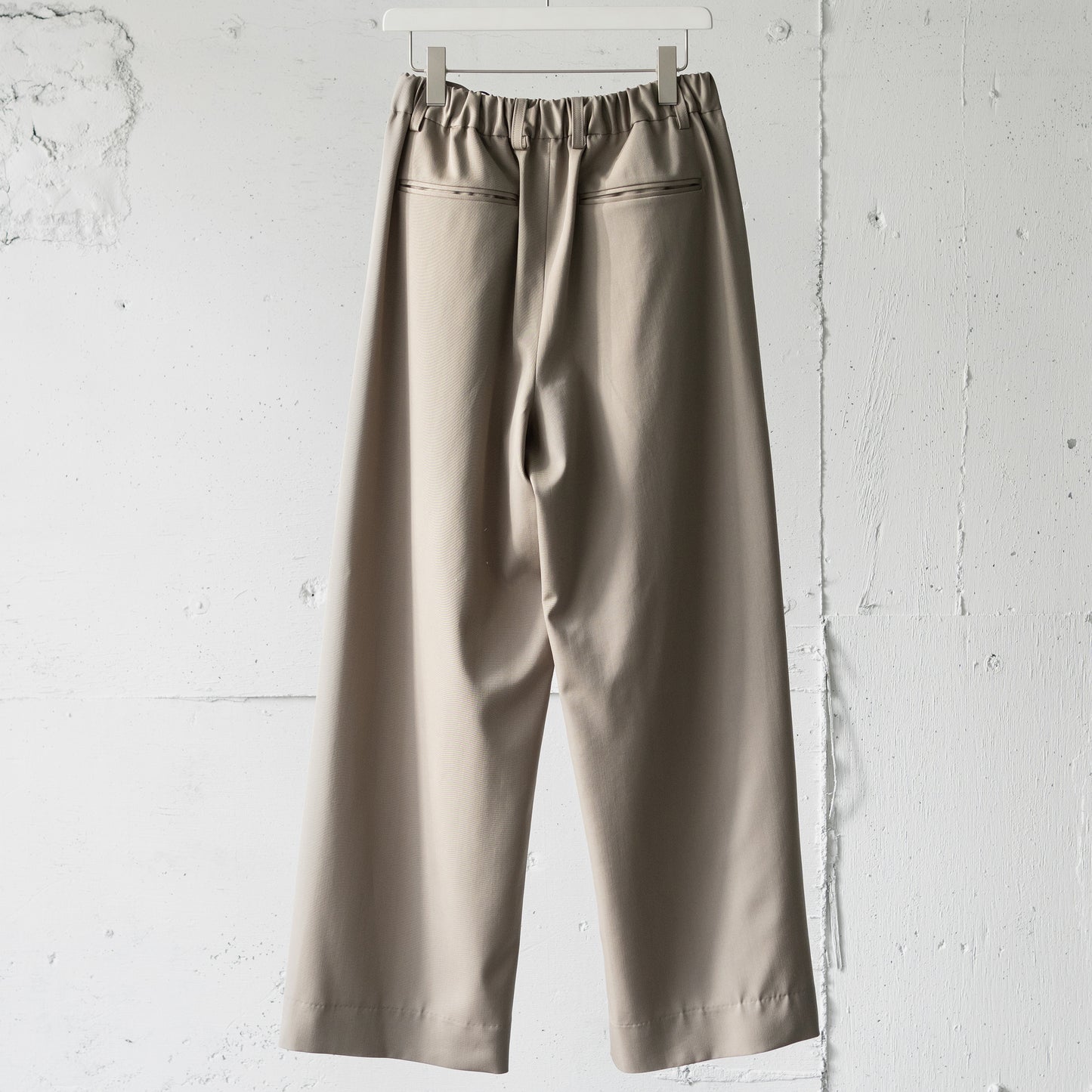 ssstein/ TWIST SEAM WIDE EASY TROUSERS "TAUPE BEIGE"