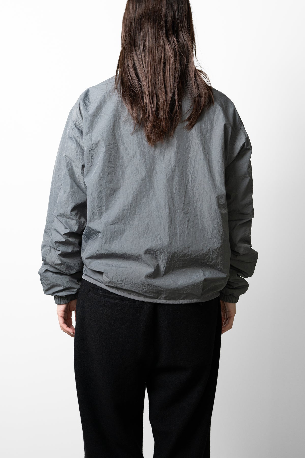YOKE/ Wool Cashmere Fleece Reversible Blouson "Gray"