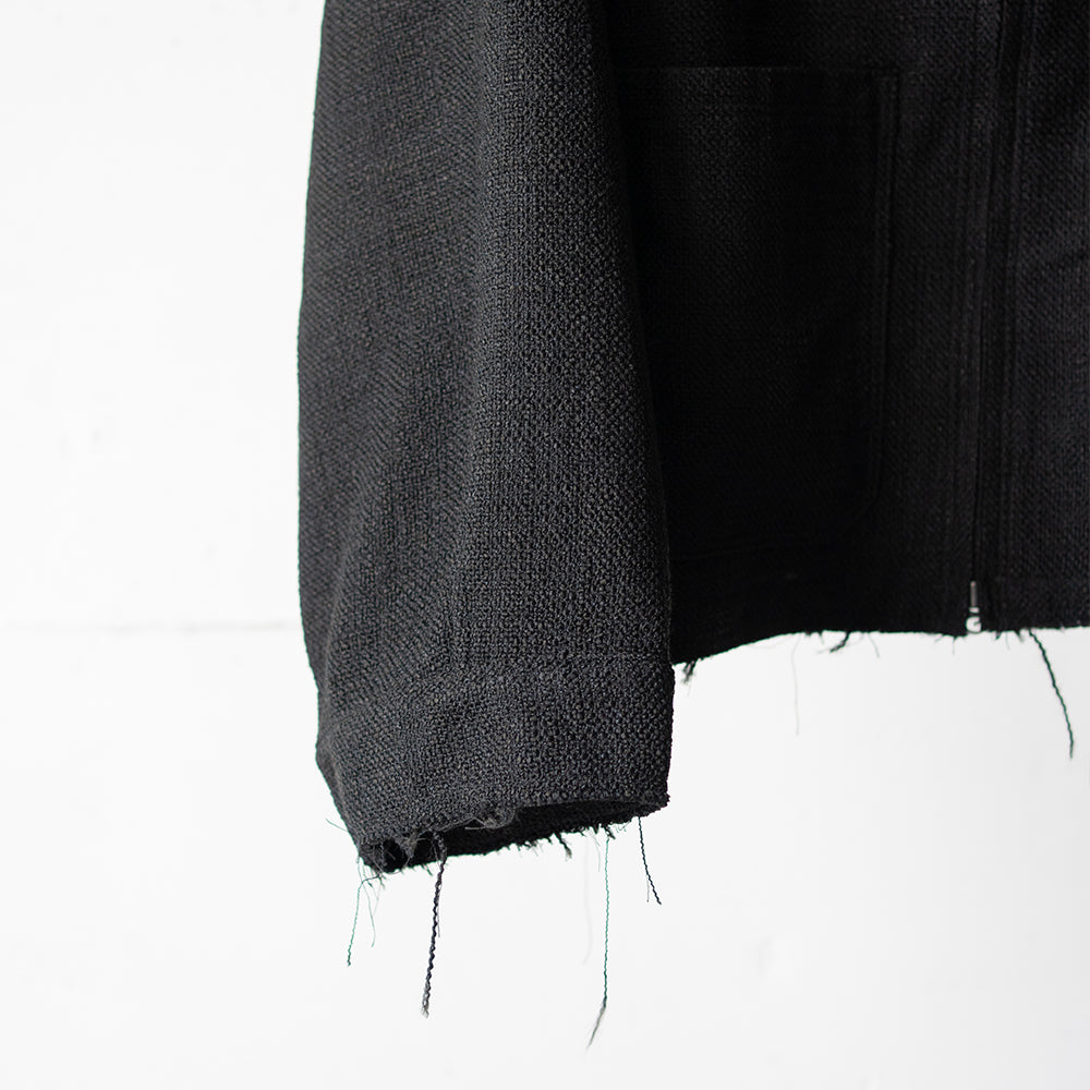 ANCELLM / TWEED ZIP JACKET "BLACK"