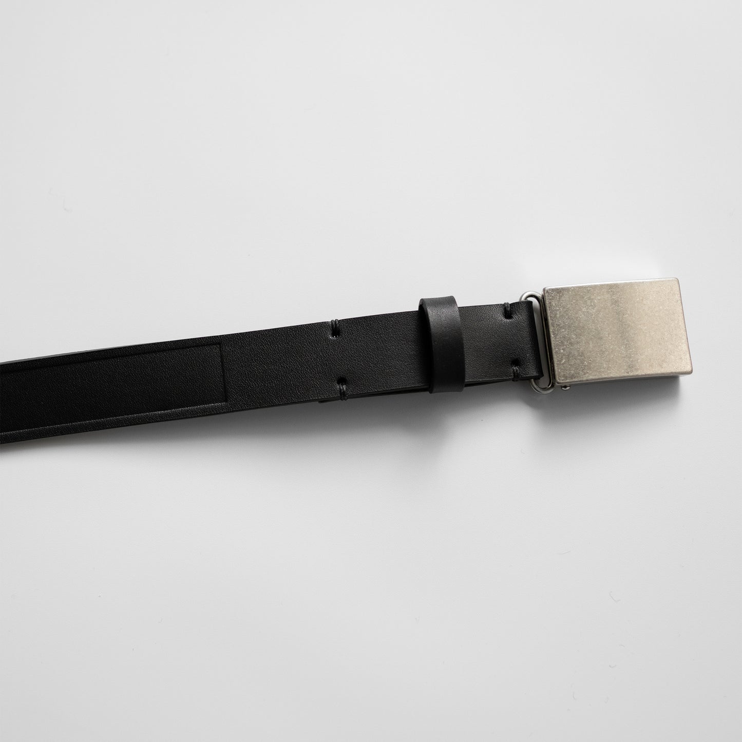 ssstein/ LEATHER BELT (PLAIN BUCKLE) "BLACK"