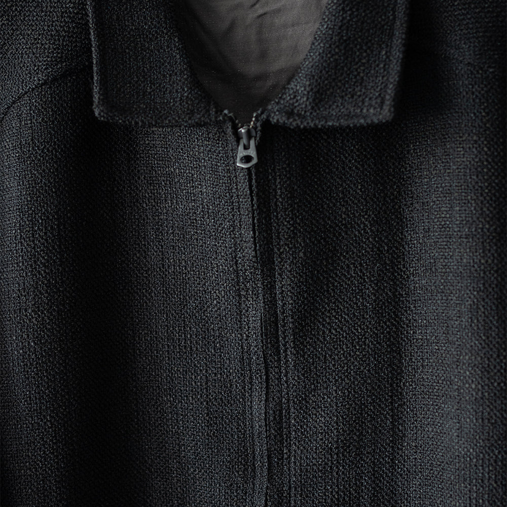 ANCELLM / TWEED ZIP JACKET "BLACK"