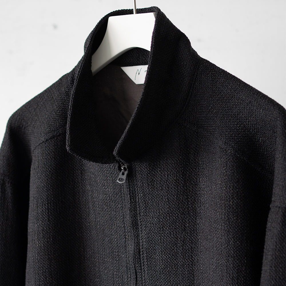 ANCELLM / TWEED ZIP JACKET "BLACK"