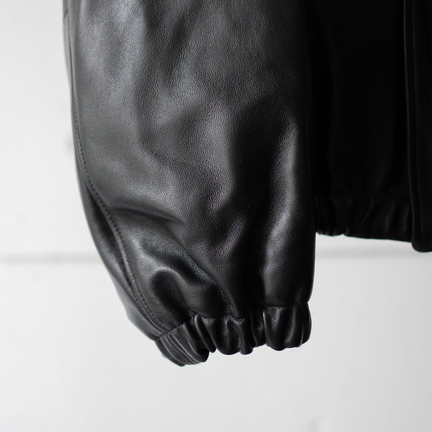 ssstein/ LEATHER ZIP SHORT JACKET "BLACK"