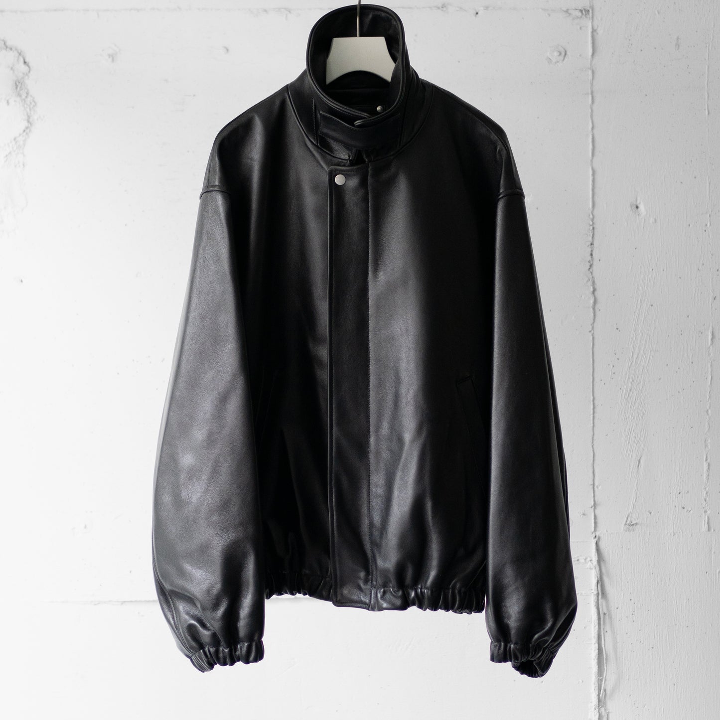 ssstein/ LEATHER ZIP SHORT JACKET "BLACK"