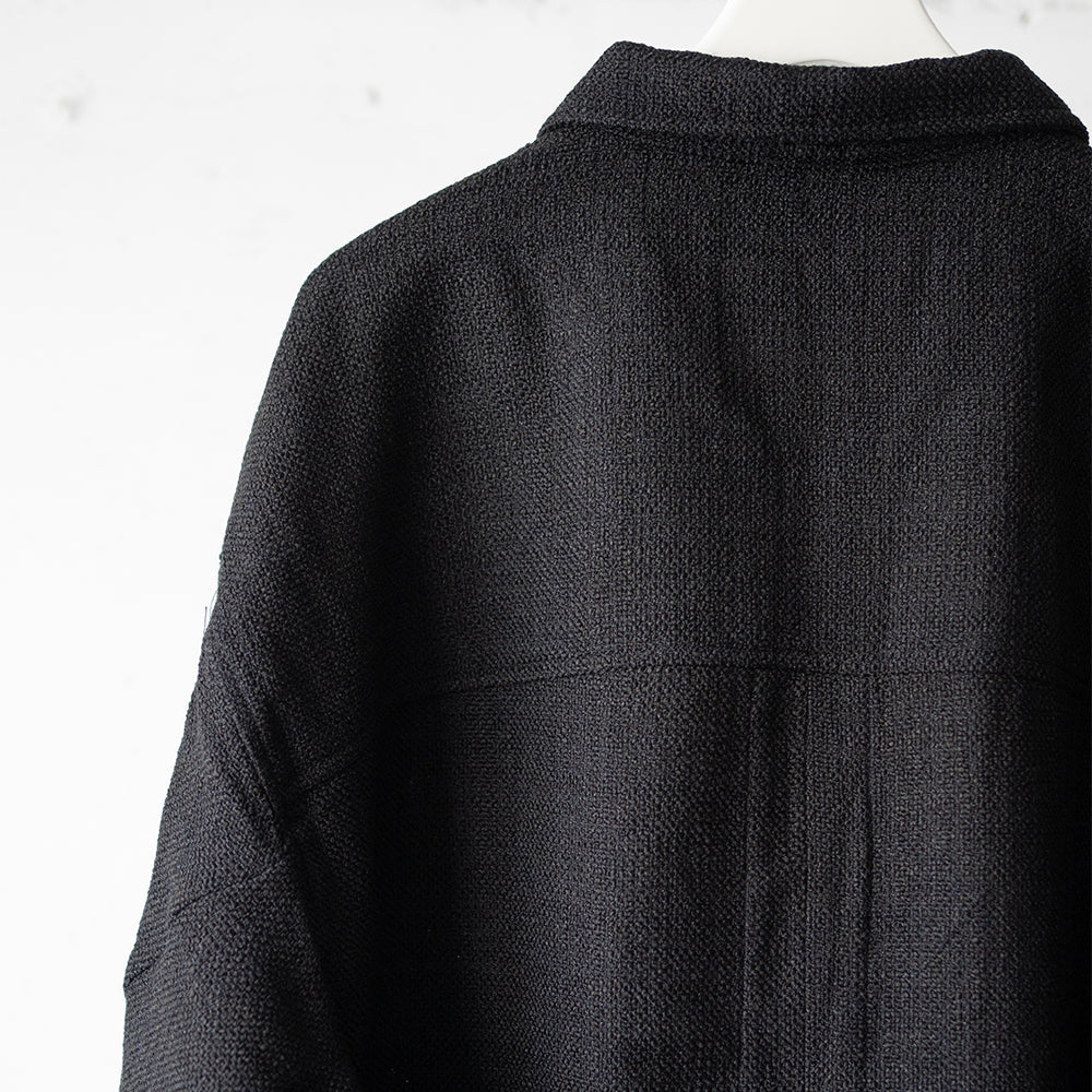 ANCELLM / TWEED ZIP JACKET "BLACK"