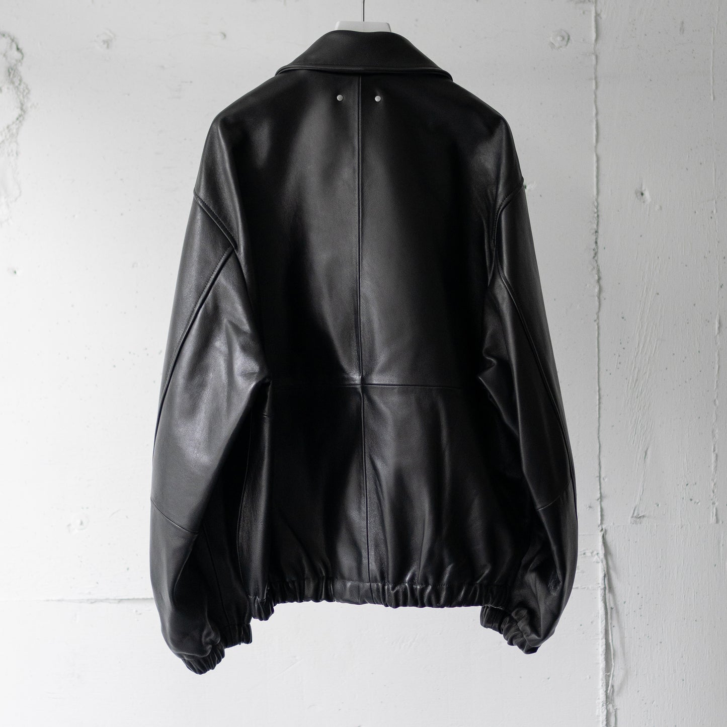 ssstein/ LEATHER ZIP SHORT JACKET "BLACK"