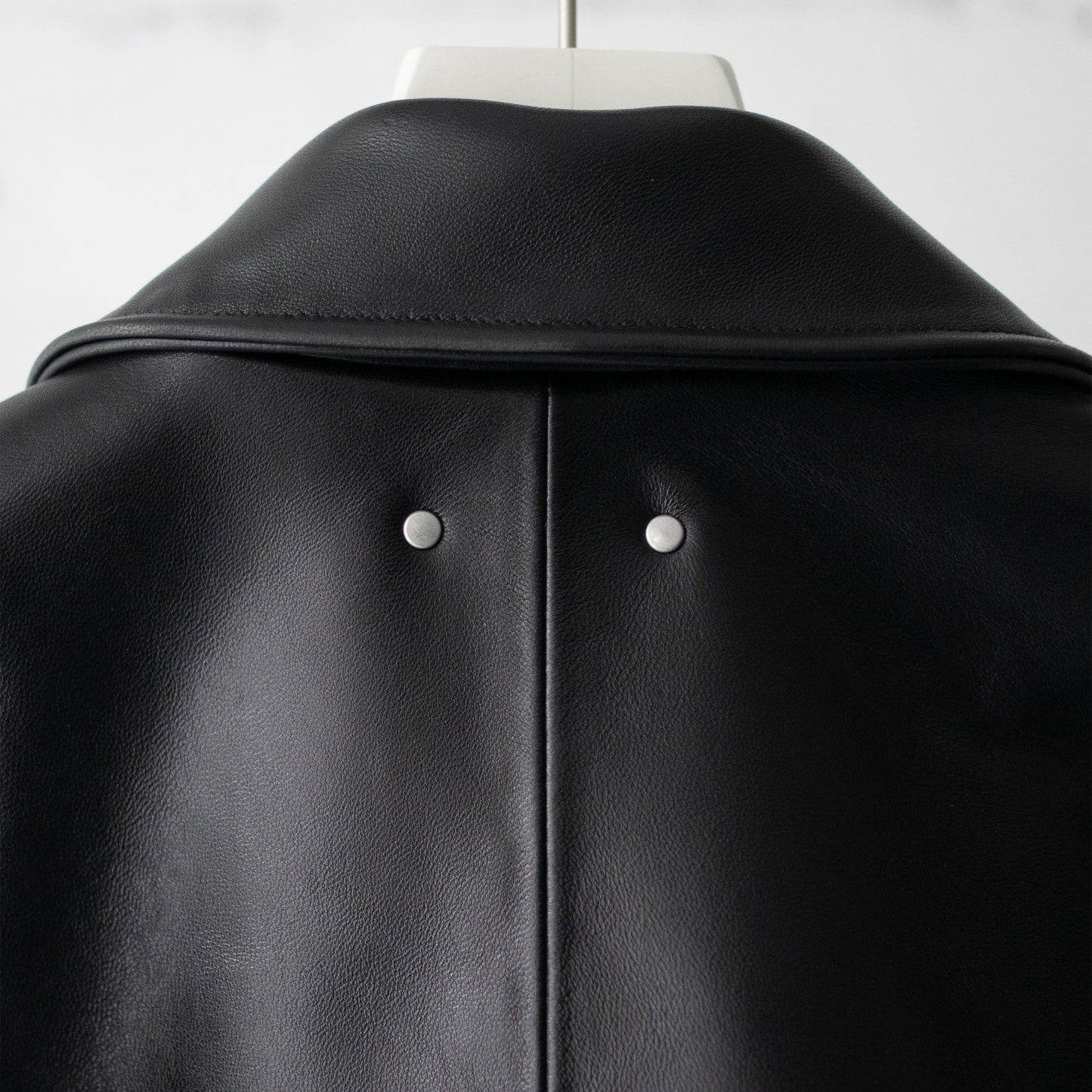 ssstein/ LEATHER ZIP SHORT JACKET "BLACK"