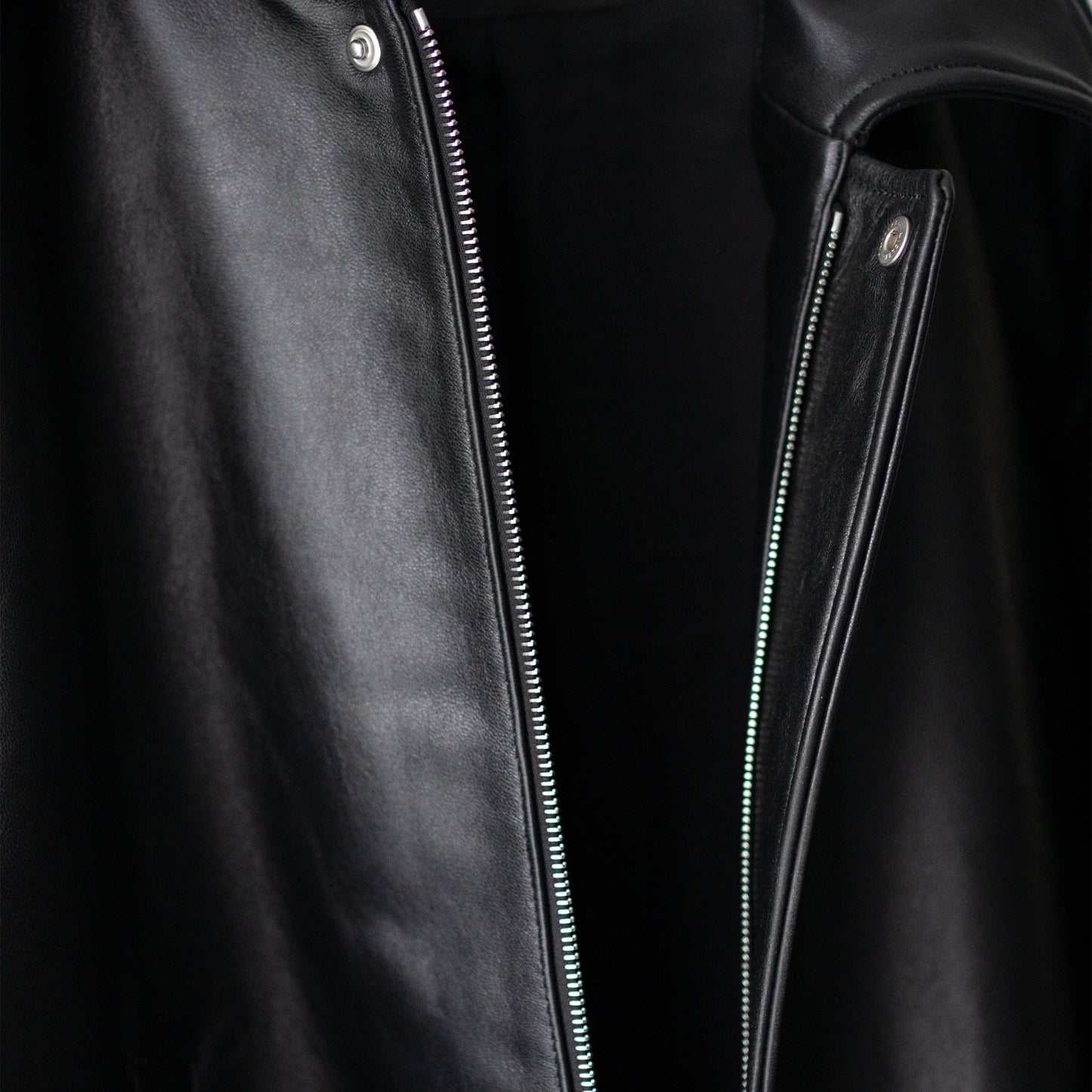 ssstein/ LEATHER ZIP SHORT JACKET "BLACK"