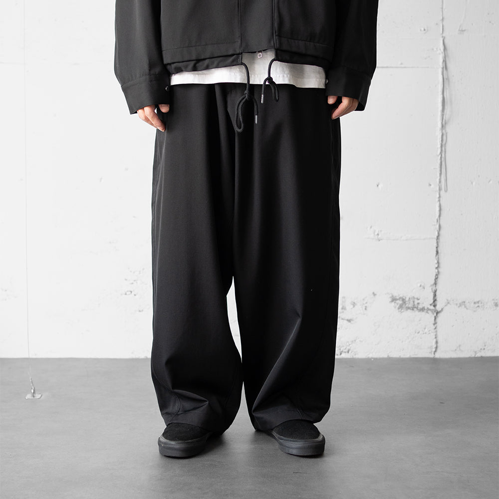 AFTERHOURS / BENDING LINE BAGGY PANTS "BLACK"