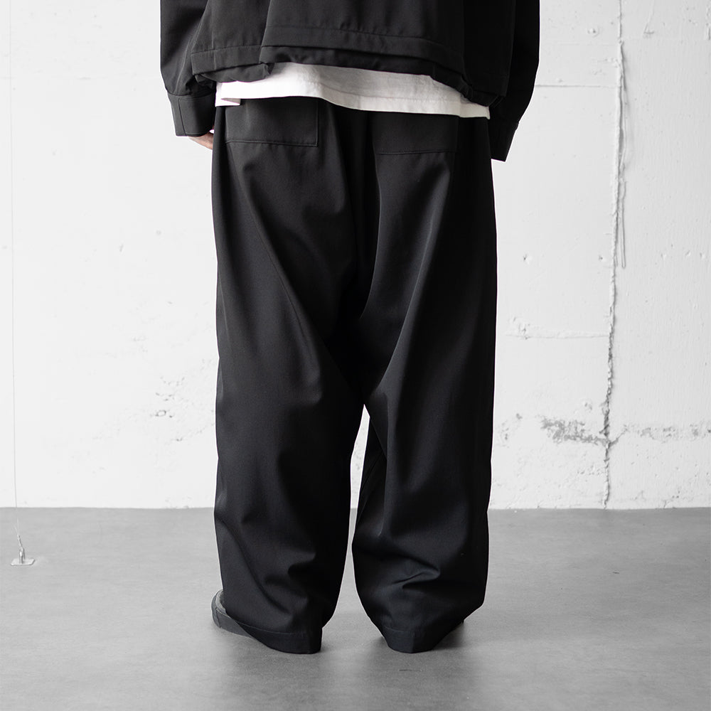 AFTERHOURS / BENDING LINE BAGGY PANTS "BLACK"