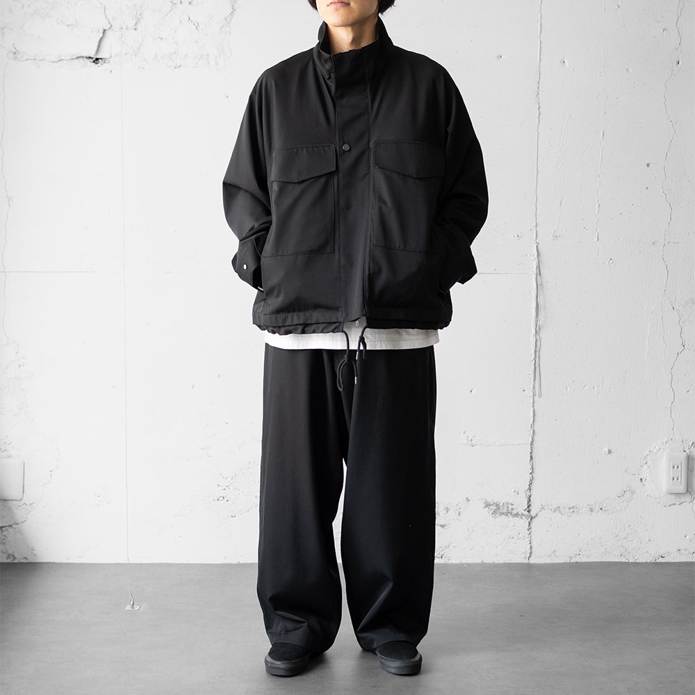 AFTERHOURS / BENDING LINE BAGGY PANTS "BLACK"