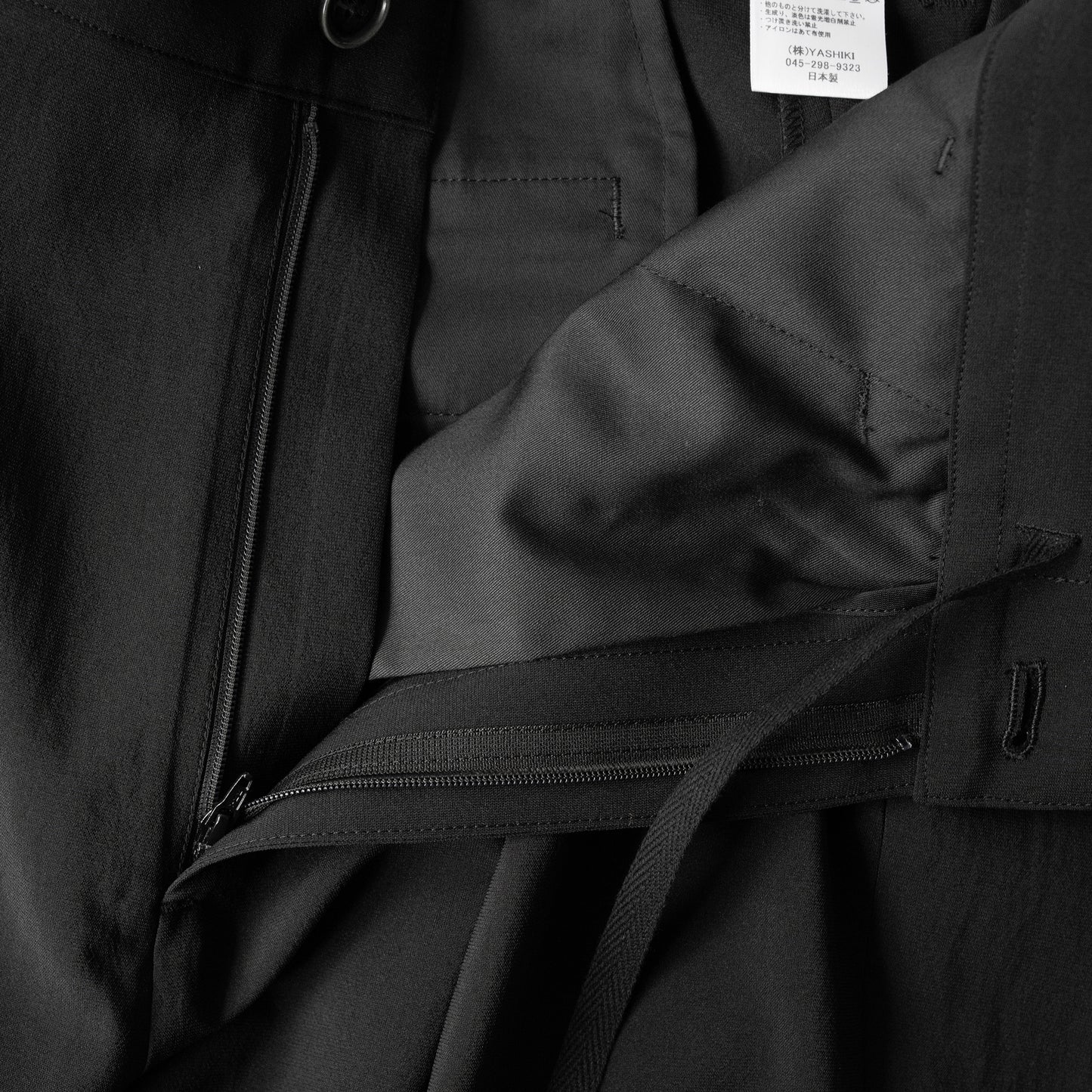 SAYATOMO / 2-Tack Wide Slacks "Black"