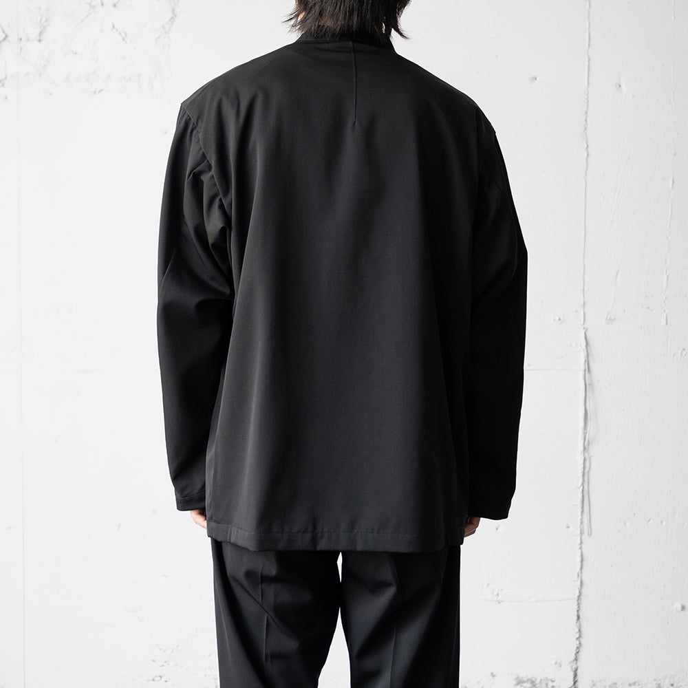 AFTERHOURS / COLLARLESS JACKET BLOUSON "BLACK"