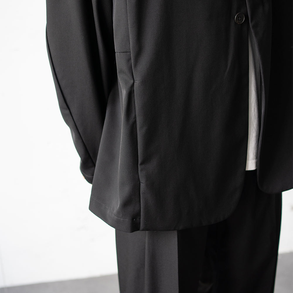 AFTERHOURS / COLLARLESS JACKET BLOUSON "BLACK"