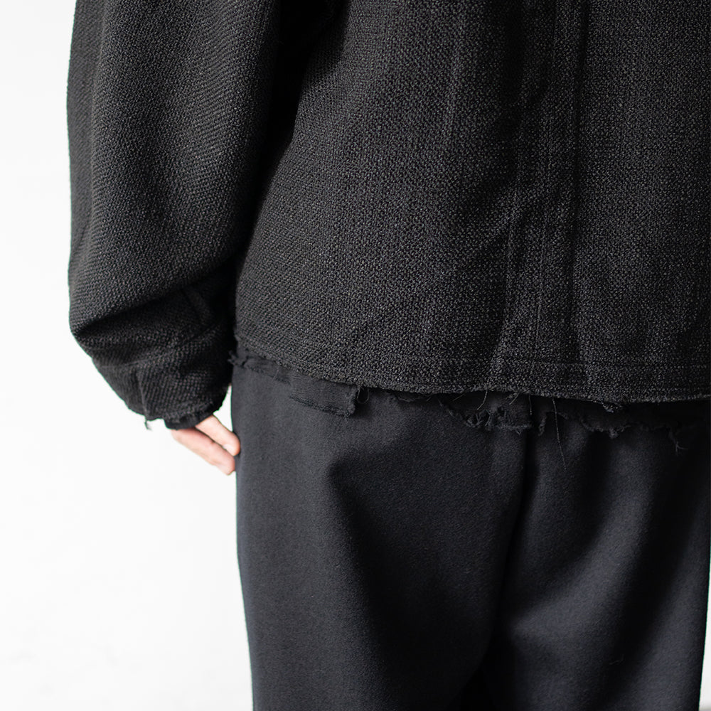 ANCELLM / TWEED ZIP JACKET "BLACK"