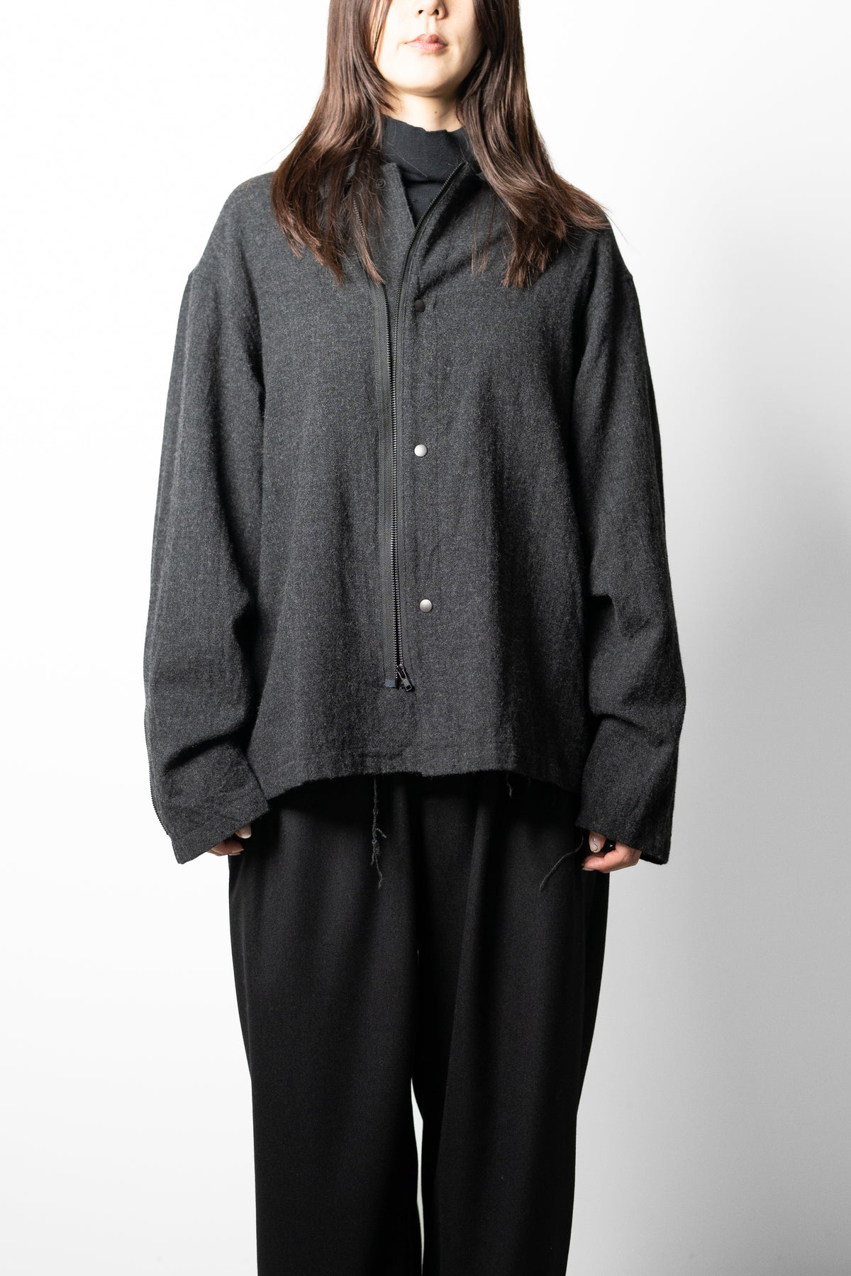 barbell object / zipper bl "charcoal"