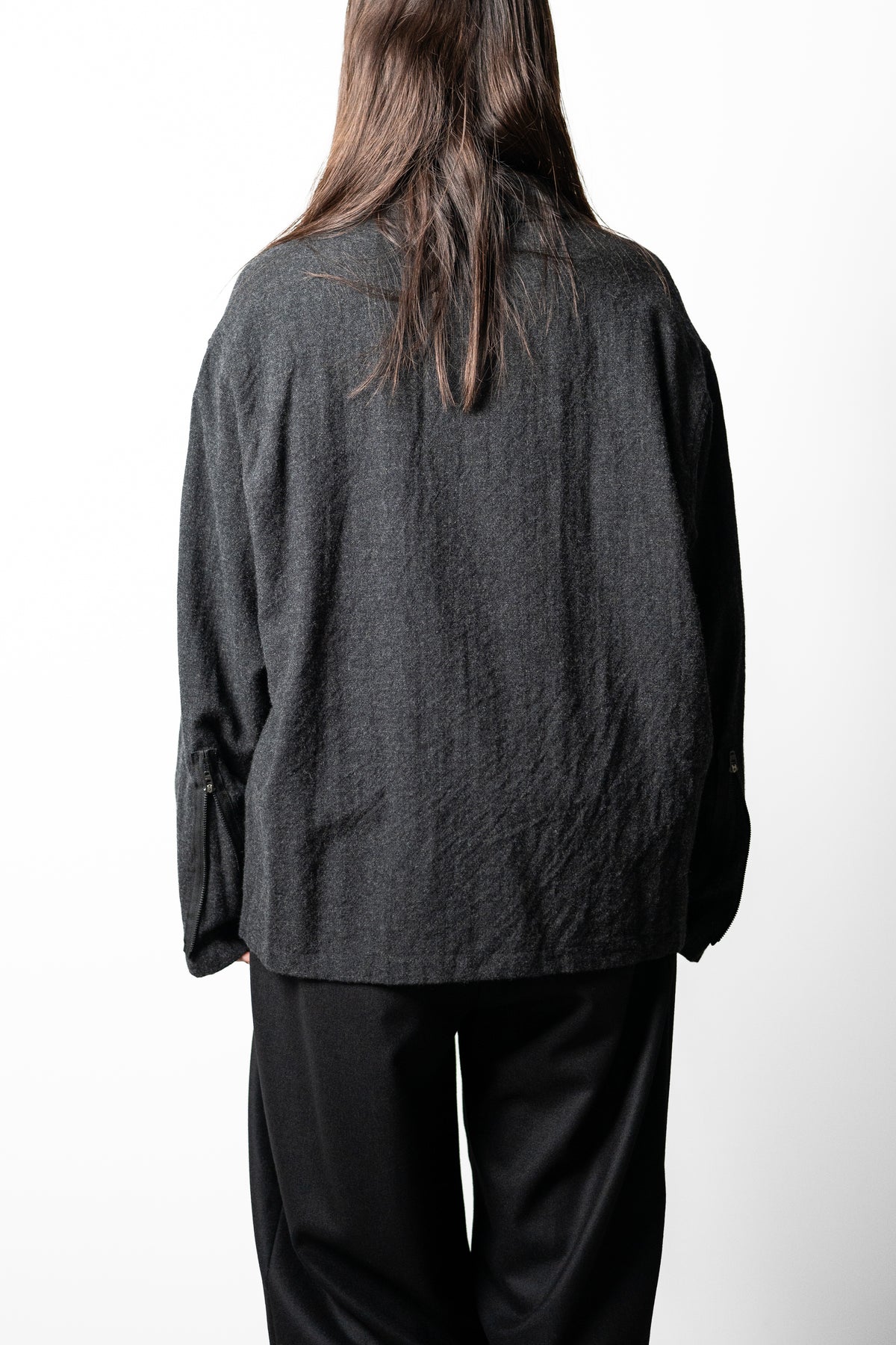 barbell object / zipper bl "charcoal"