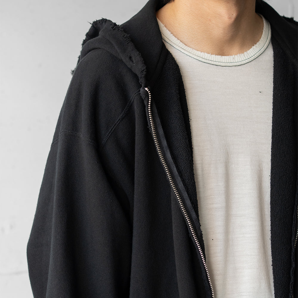 ANCELLM / CRASH ZIP HOODIE "BLACK"