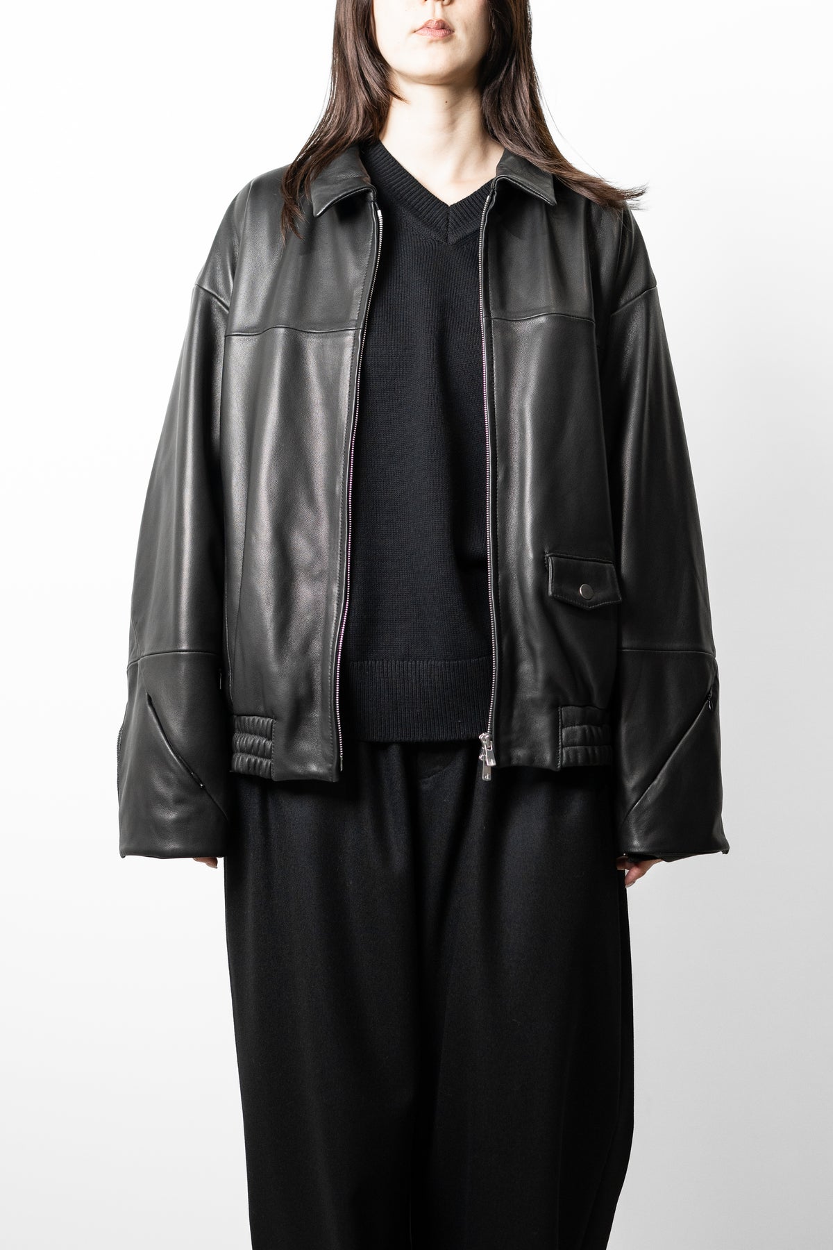 Afiit / LEATHER JACKET "BLACK"