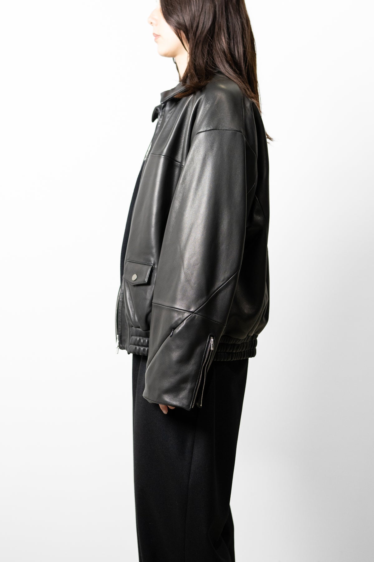 Afiit / LEATHER JACKET "BLACK"