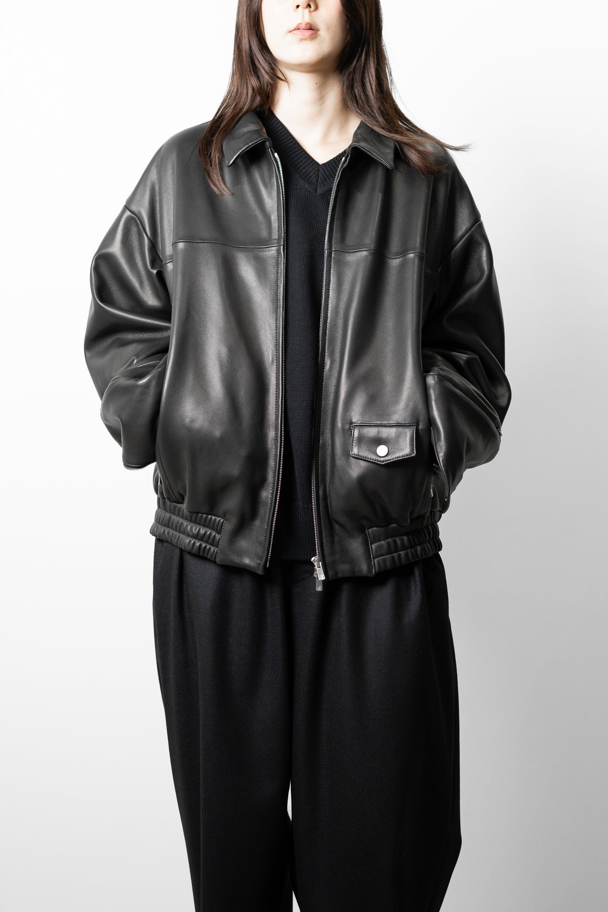 Afiit / LEATHER JACKET "BLACK"
