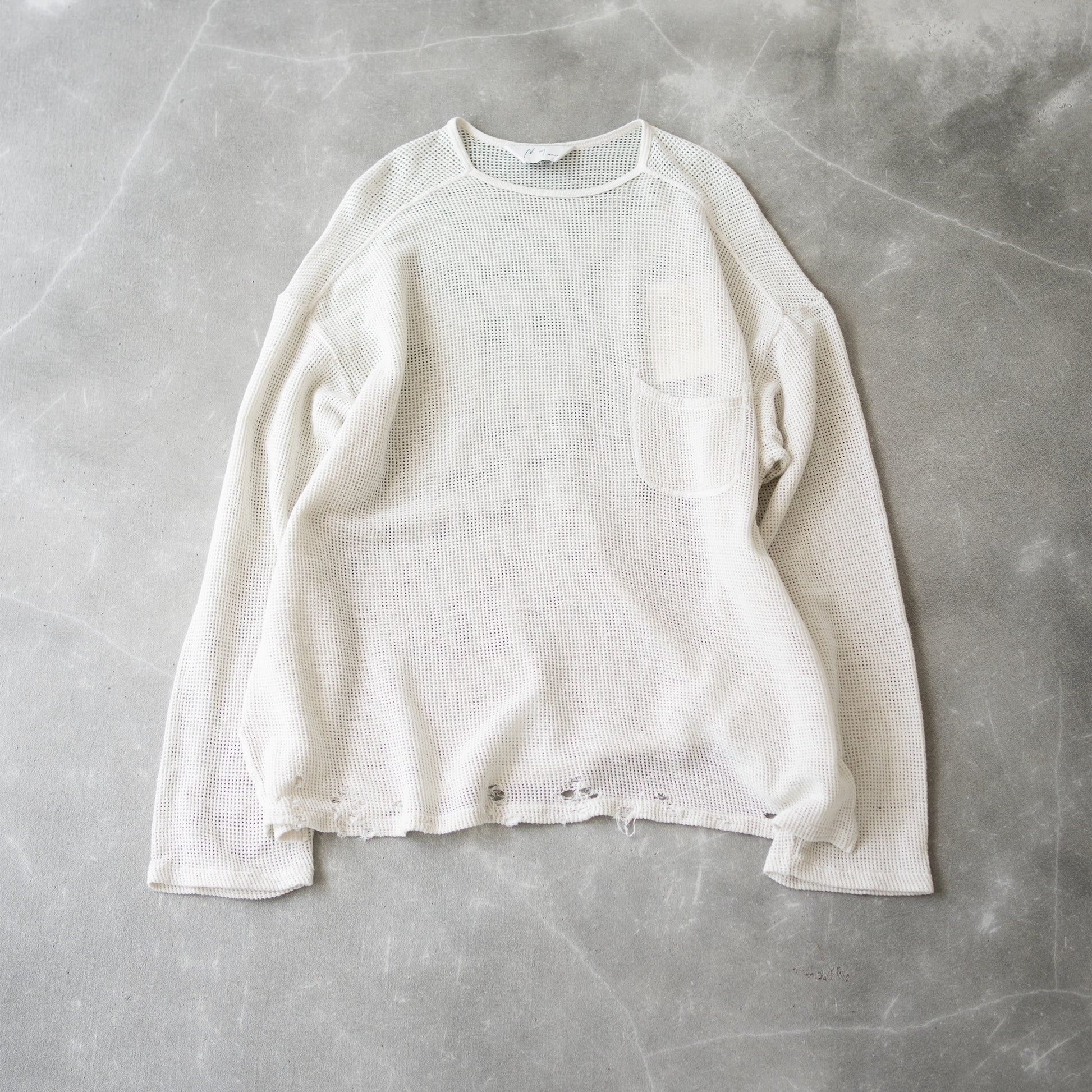 ANCELLM(アンセルム) / MARBLING MESH LS T-SHIRT 