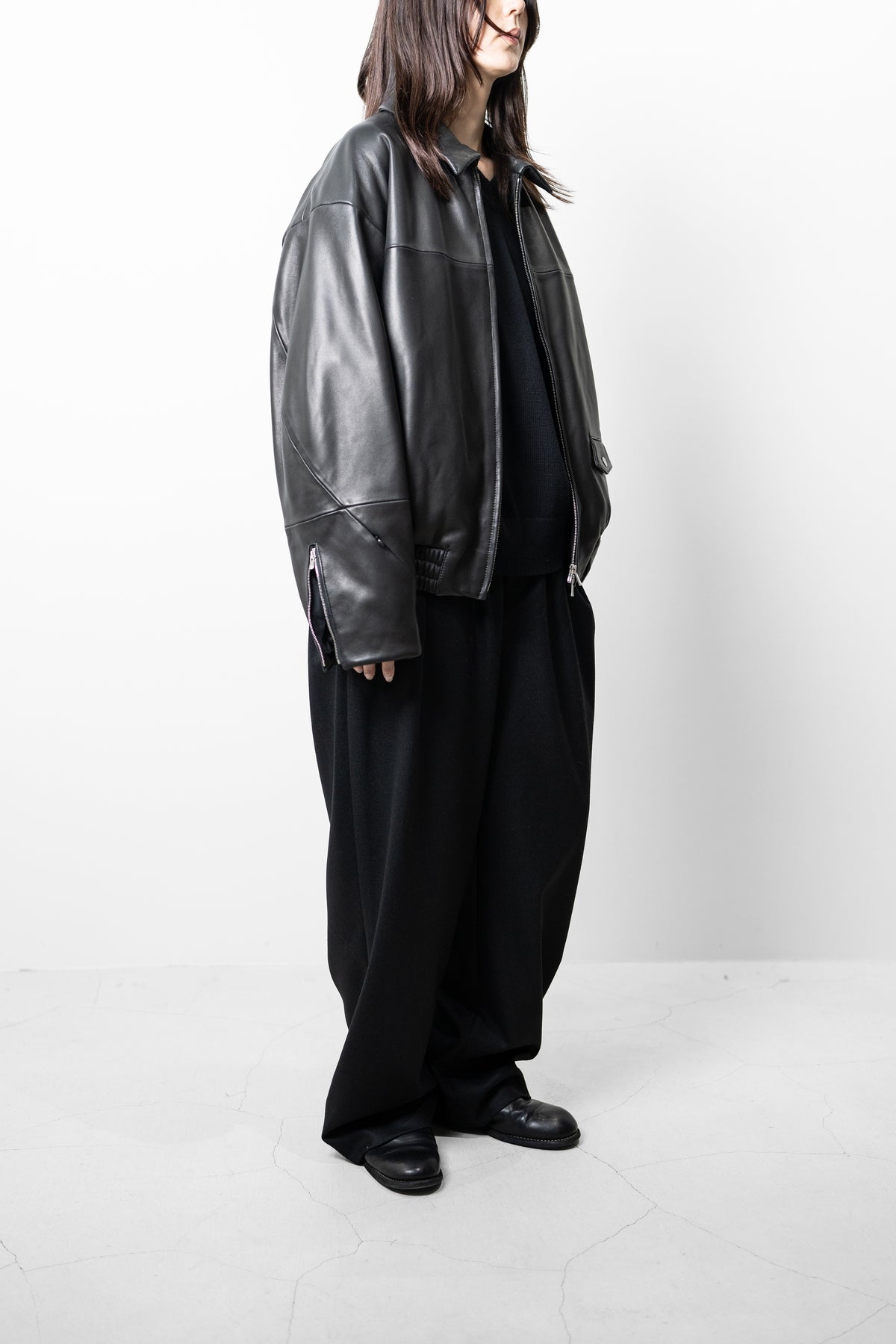 Afiit / LEATHER JACKET "BLACK"