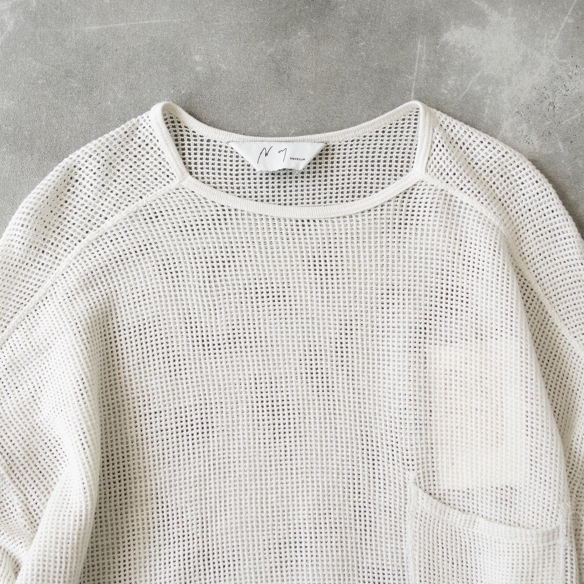 ANCELLM(アンセルム) / MARBLING MESH LS T-SHIRT 