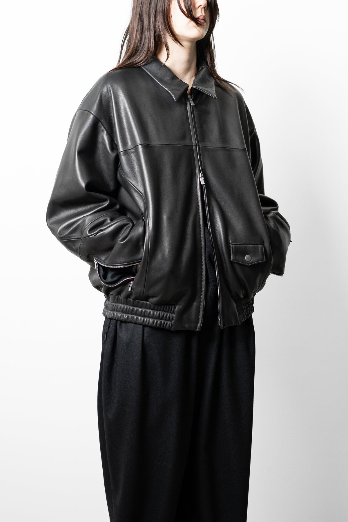 Afiit / LEATHER JACKET "BLACK"