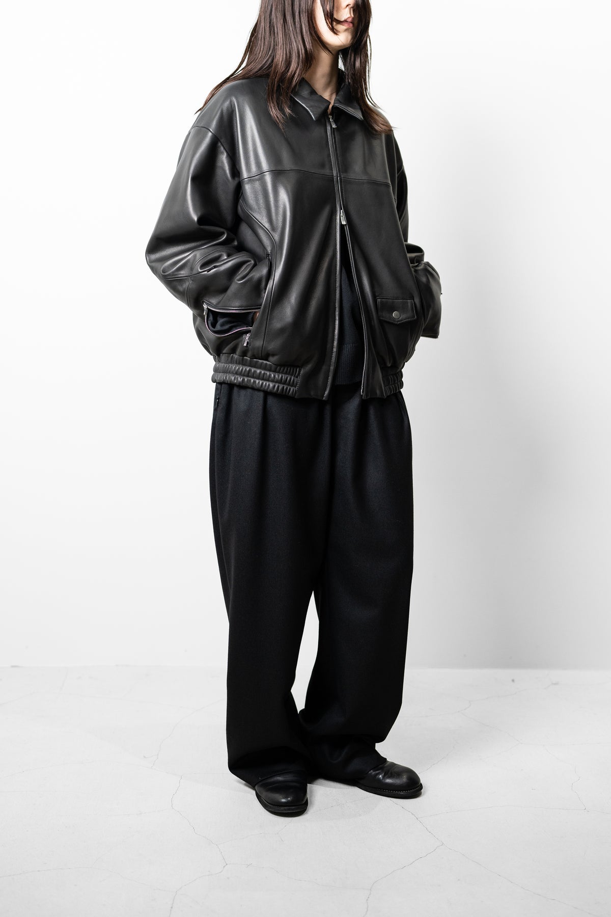 Afiit / LEATHER JACKET "BLACK"
