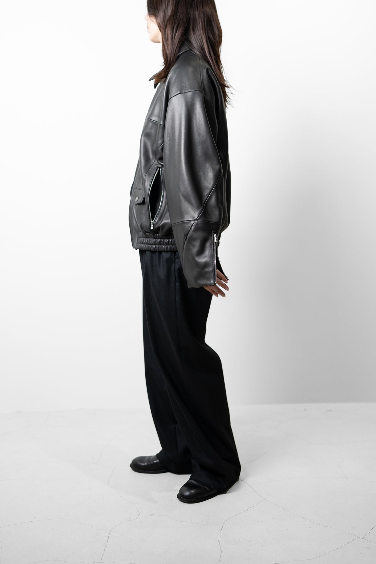 Afiit / LEATHER JACKET "BLACK"