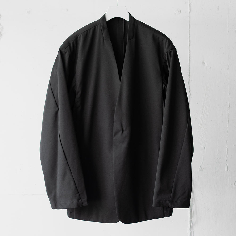 AFTERHOURS / COLLARLESS JACKET BLOUSON "BLACK"