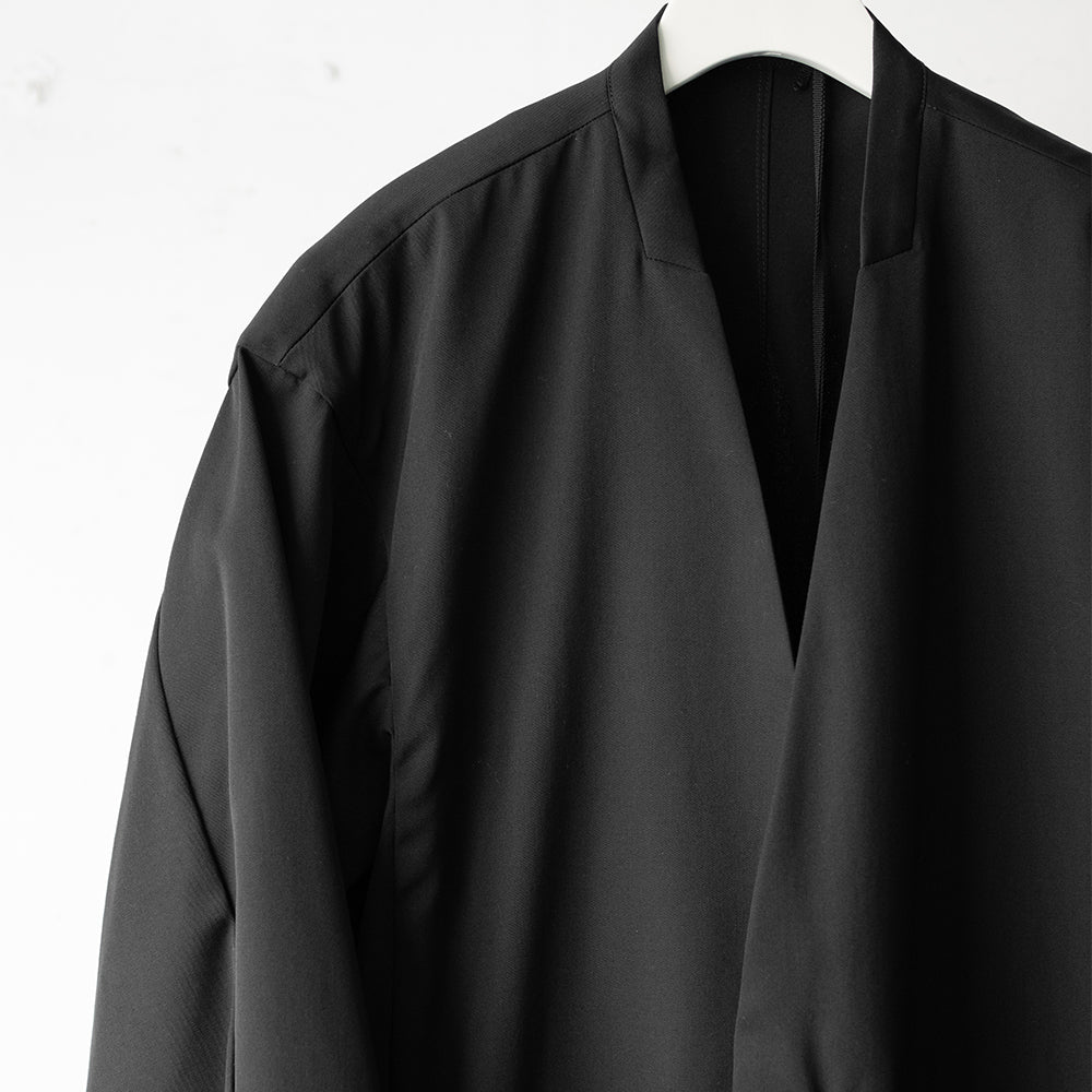 AFTERHOURS / COLLARLESS JACKET BLOUSON "BLACK"