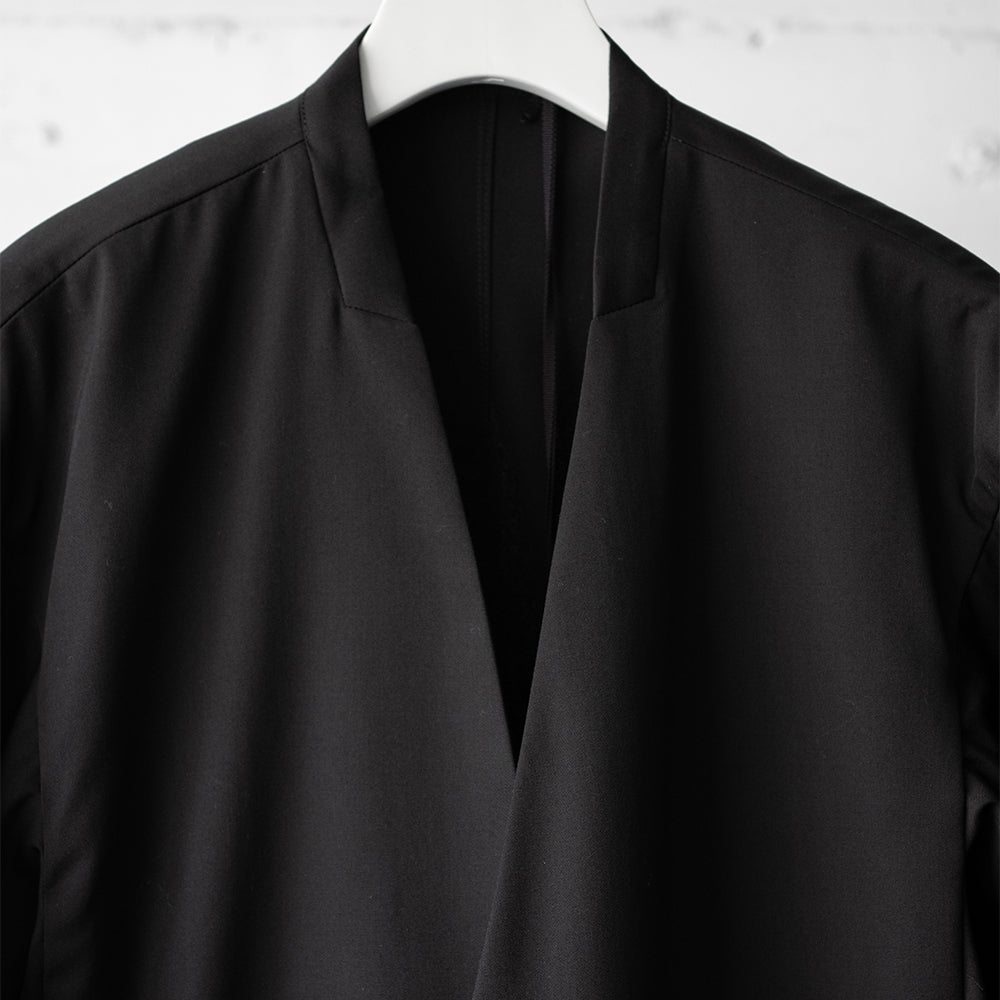 AFTERHOURS / COLLARLESS JACKET BLOUSON "BLACK"