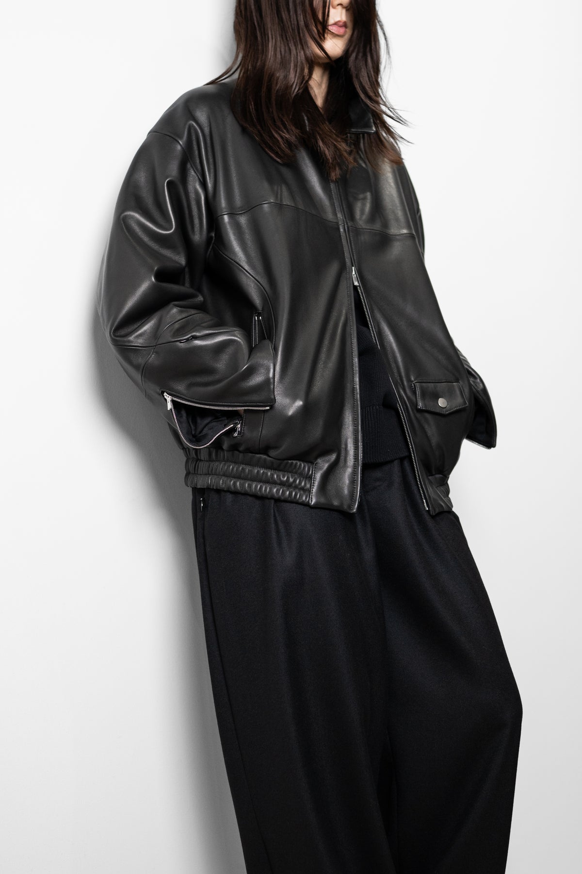 Afiit / LEATHER JACKET "BLACK"