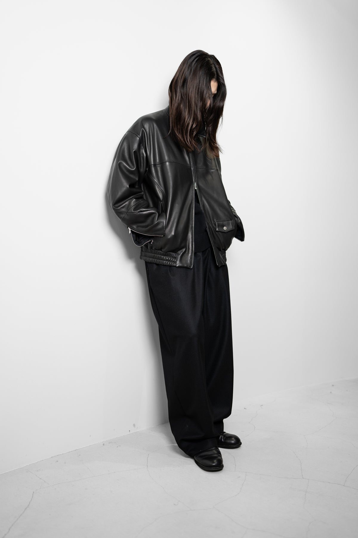 Afiit / LEATHER JACKET "BLACK"