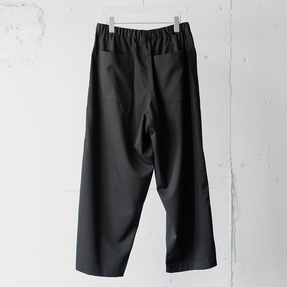 AFTERHOURS / BENDING LINE BAGGY PANTS "BLACK"