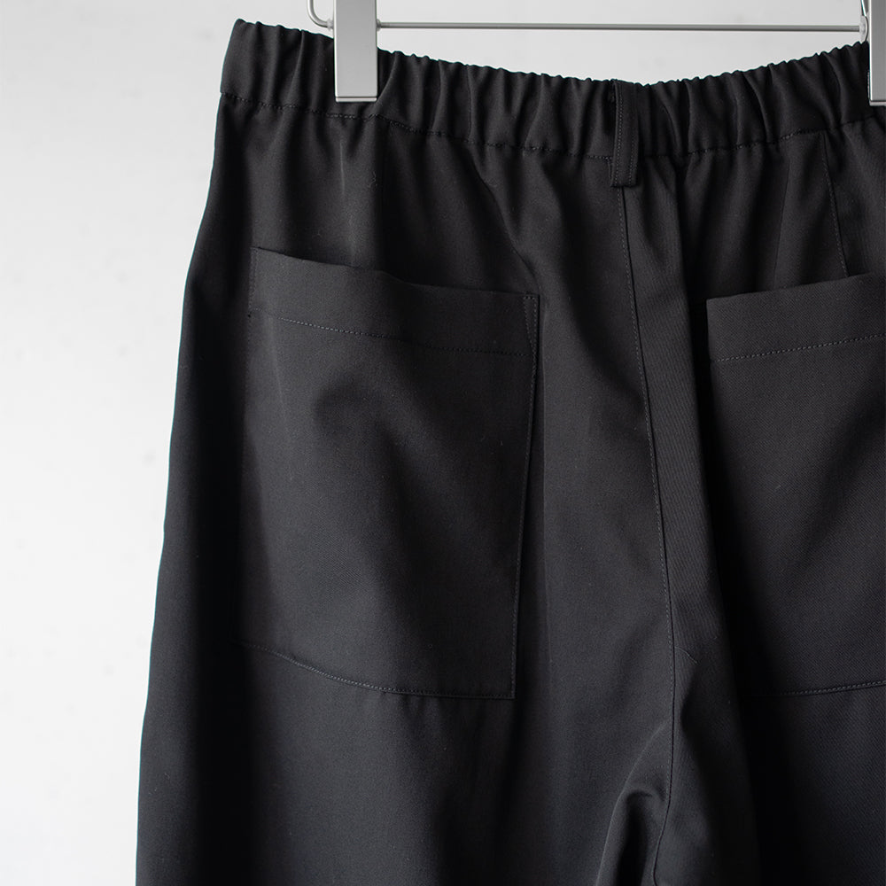 AFTERHOURS / BENDING LINE BAGGY PANTS "BLACK"