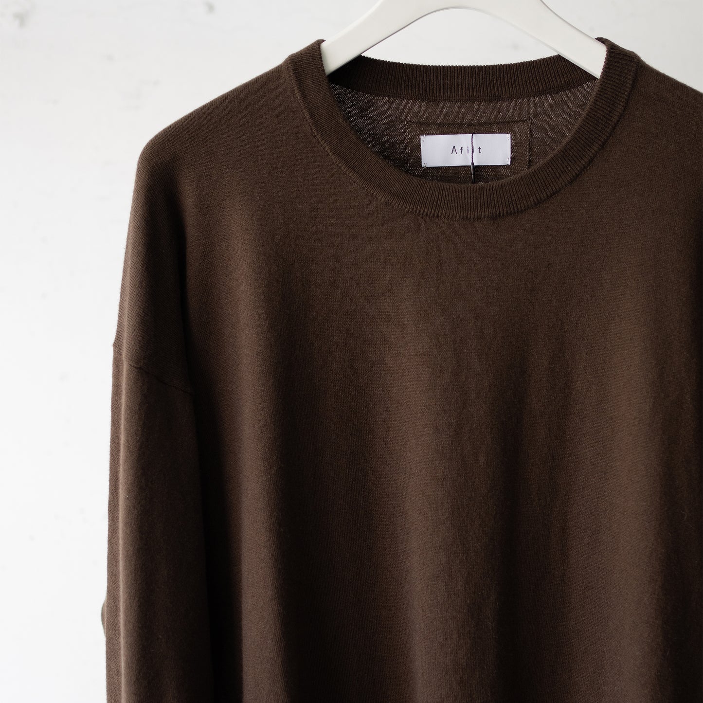 Afiit / COTTON CASHMERE KNIT L/S "BRN"